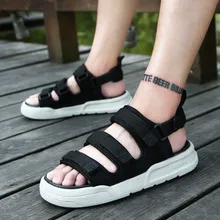 Летние мужские шлепанцы мужская пляжная обувь мужские сандалии г. Новые Нескользящие мужские сандалии на толстой подошве мужская обувь