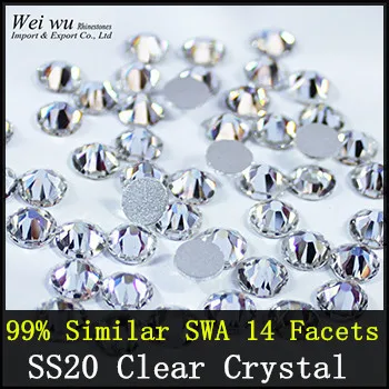 1440 шт. 99% похожий Swa машинная резка 7big + 7small 14 граней SS20 прозрачный кристалл без