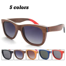 Новинка моды летнего сезона, ручная работа, поляризованные очки с деревянной оправой Для мужчин Для женщин Винтаж унисекс дерево поляризационные солнцезащитные очки