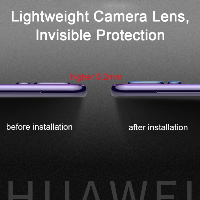 Защитное стекло для камеры для huawei P20 Pro, закаленное стекло+ металлическое защитное кольцо для объектива камеры заднего вида, полное покрытие для huawei P20