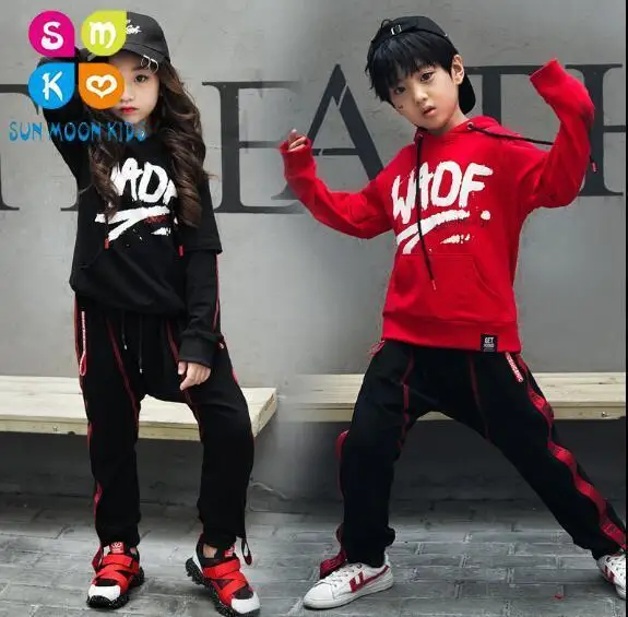 

New Spring Autumn Children's Clothes Set Kids Hip Hop Clothing Outfit Long Sleeve Sports Suit Child sweatshirt +Pants 2Pcs Sets