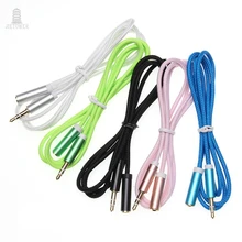 300pcs braid Headphone Extension Cable 3 5mm Jack Male to Female AUX Cable M F Audio Stereo Extender Cord Earphone Cloth Cable