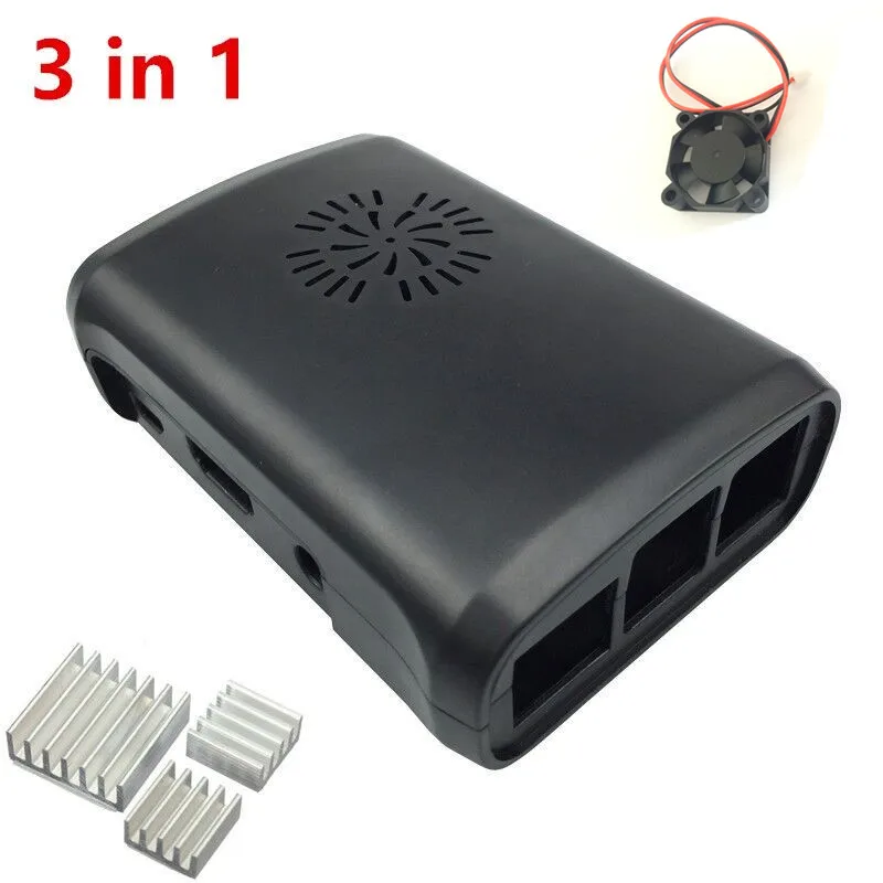 Новинка! pi коробка ABS с модуль вентилятора для Raspberry Pi 3 и 2 Модель B плюс + шт. чисто
