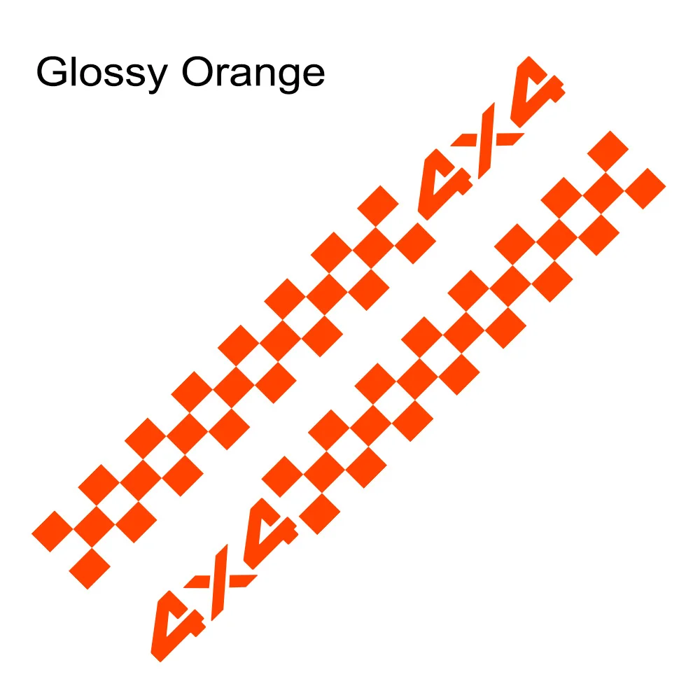 2 шт. автомобильные боковые юбки наклейки Авто DIY виниловая пленка стильные графические наклейки гоночный Спорт тюнинг для Suzuki Jimny автомобильные аксессуары - Название цвета: Glossy Orange