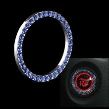 1 шт. модный внедорожник Bling практичный Автомобильный декоративный синий кнопочный пусковой переключатель АЛМАЗНОЕ КОЛЬЦО авто аксессуары