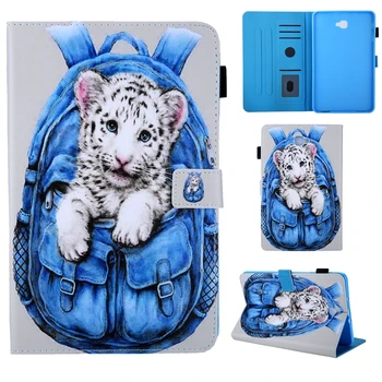 

New Tablet Case For Samsung Galaxy Tab A6 10.1" 2016 SM-T580 Case Cute Panda Cat Smart Stand Case For Samsung T580 Book Case