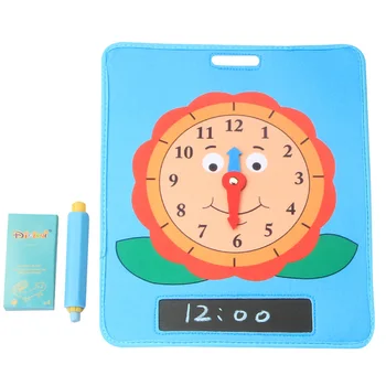 

New Educational Teaching Clock Learning Time Clocks With Erasable Writing Surface To Teach Time New