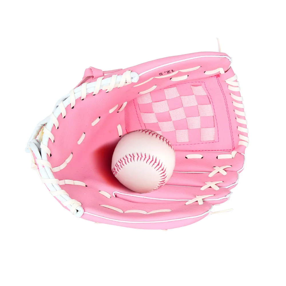 Outdoor Sports Pink Baseball Glove Softball Practice Equipment Size 10.