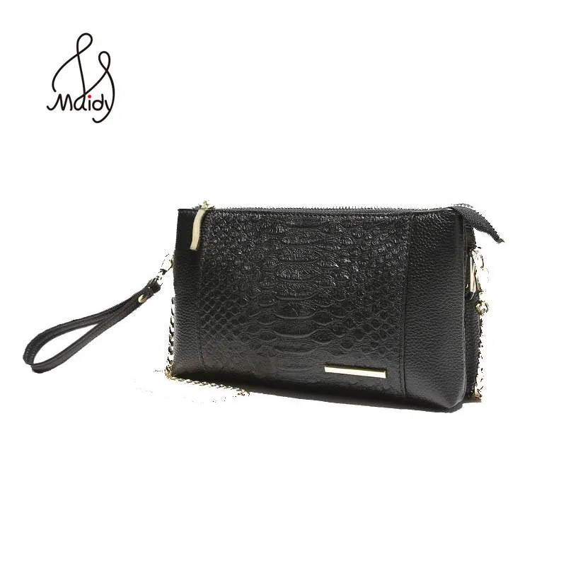 

Genuine Luxury Serpentine Alligator Handbags Envelope Bag Clutches Messenger First Layer Cowhide Leather For Woman Bags Casual