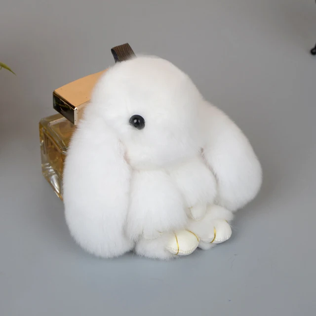 Cute Kawaii Mini Rabbit Plush Keychain Soft Stuffed Bunny Car