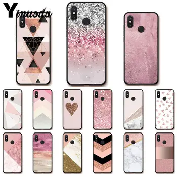 

Yinuoda Gold Pink Glitter Marble Soft Phone Case for Xiaomi Redm4X 6A 5A 7A Redmi5 5Plus Note8 8Pro 7 mi A1 A2Lite
