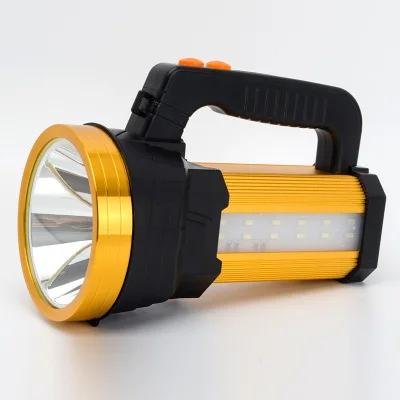 Наружная поисковая лампа, портативная, 160 Вт, супер яркий светодиодный светильник-вспышка, ручной, для кемпинга, точечный светильник, аварийный, Ночной светильник, для рыбалки - Испускаемый цвет: Metal head
