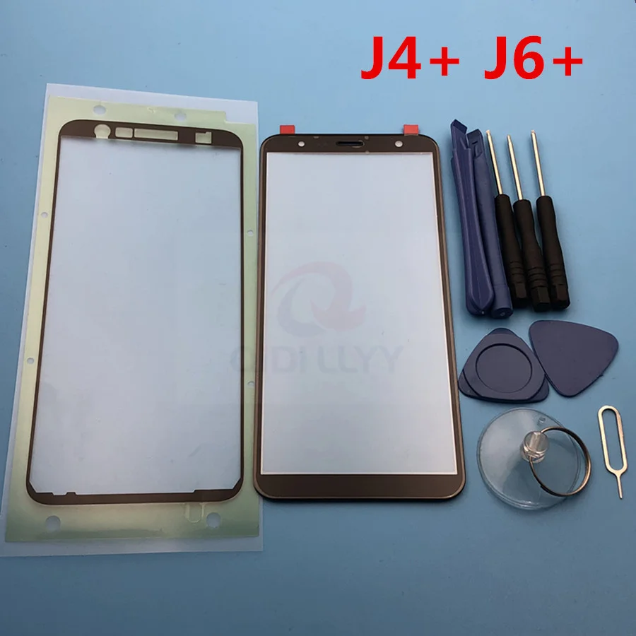 Сменное внешнее стекло J4 + J6 для Samsung Galaxy Plus 2018 ЖК дисплей сенсорный экран переднее