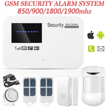 free shipping IOS & android APP control Intercom wireless GSM alarm system security home kit with relay