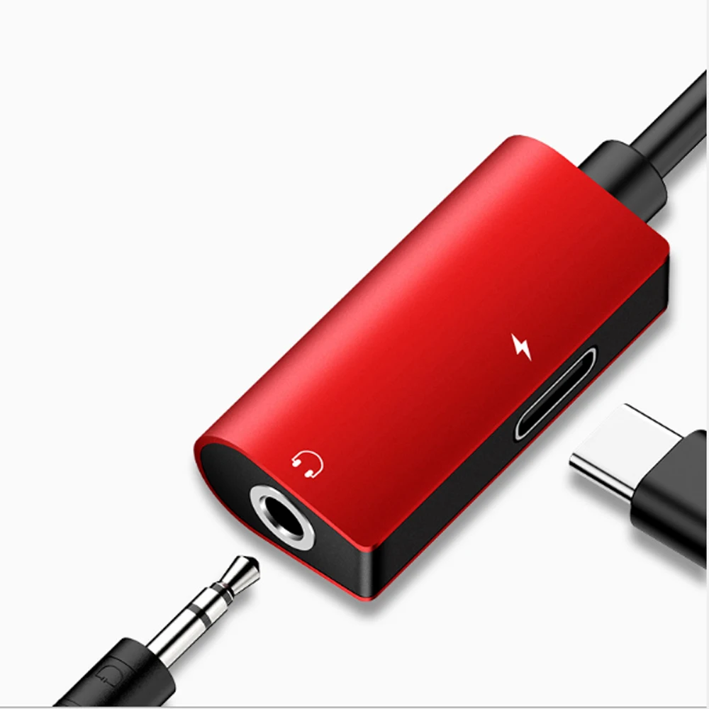 100pcs 2 in 1 Type c Audio Aux Cable Earphone Converter USB C to 3 5 mm Headphone Jack Adapter For Huawei Xiaomi Mi9 Samsung