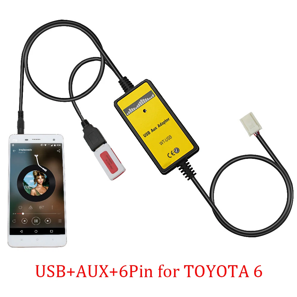

3.5mm Interface CD Changer Car Radio MP3 USB AUX Adapter for TOYOTA Corolla Camry Avensis RAV4 Auris Venza Yaris Vitz for Lexus