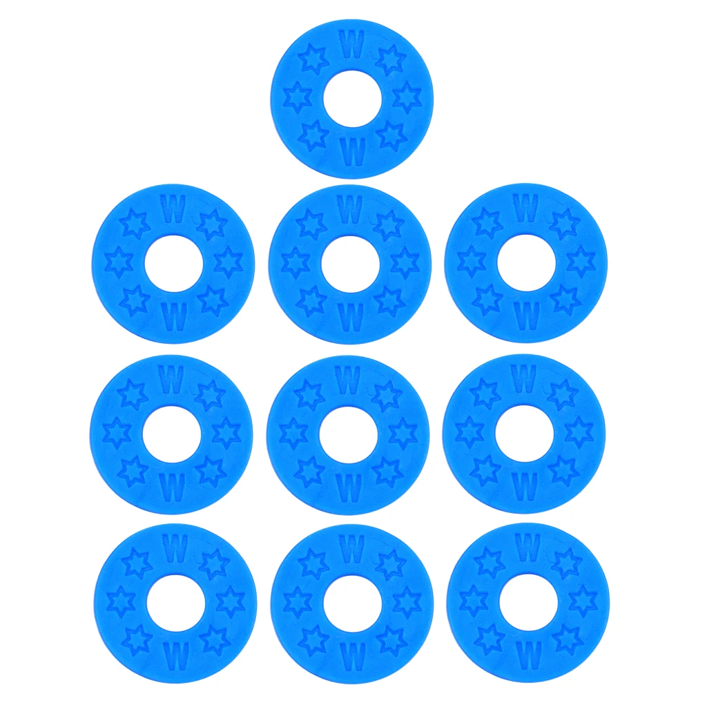 10 Pieces Acoustic Electric Guitar Bass Strap Block Rubber Safety Strap Lock Washer Gasket Cushion