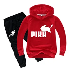 Одежда для детей от 2 до 15 лет футболки с короткими рукавами с рисунком Покемон Повседневный пуловер с капюшоном для мальчиков и девочек свитер с покемонами для детей