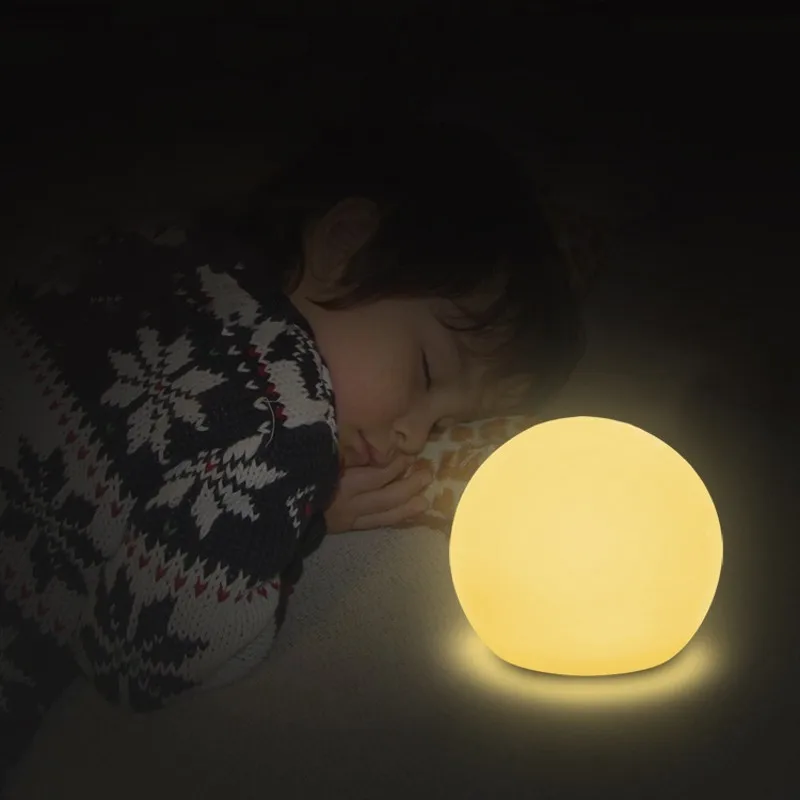 

FENGLAIYI Luminous Plastic Waterproof Ball Type Charging RGB Remote Control LED Night Light Led Lights For Home Camping Light