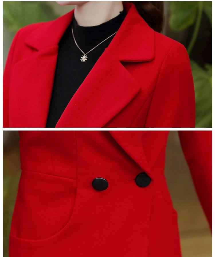 Осенняя верхняя одежда женская зимняя новая шерстяная куртка Женский корейский Тонкий короткий параграф большой размер утолщение шерстяное пальто ODFVEBX