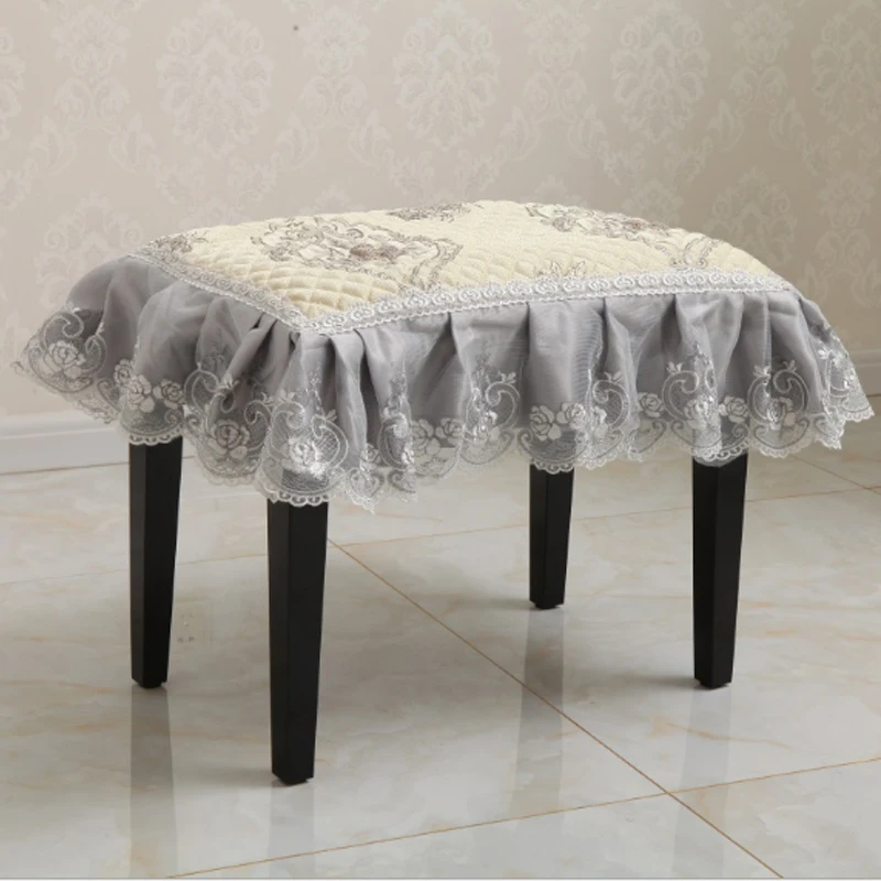 High Grade European Stool Cover 1 PCS Dustproof Home Texile Thicken Cloth Cover Piano Accessories Bench Dustproof Cover (2)