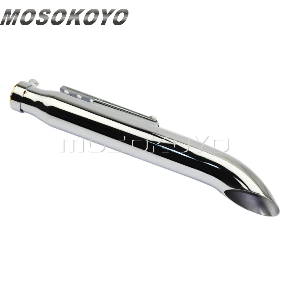 Хромированные мотоциклы 410 мм выхлопной глушитель для Harley Dyna FXD Sportster 883 Iron 48 1200 Custom