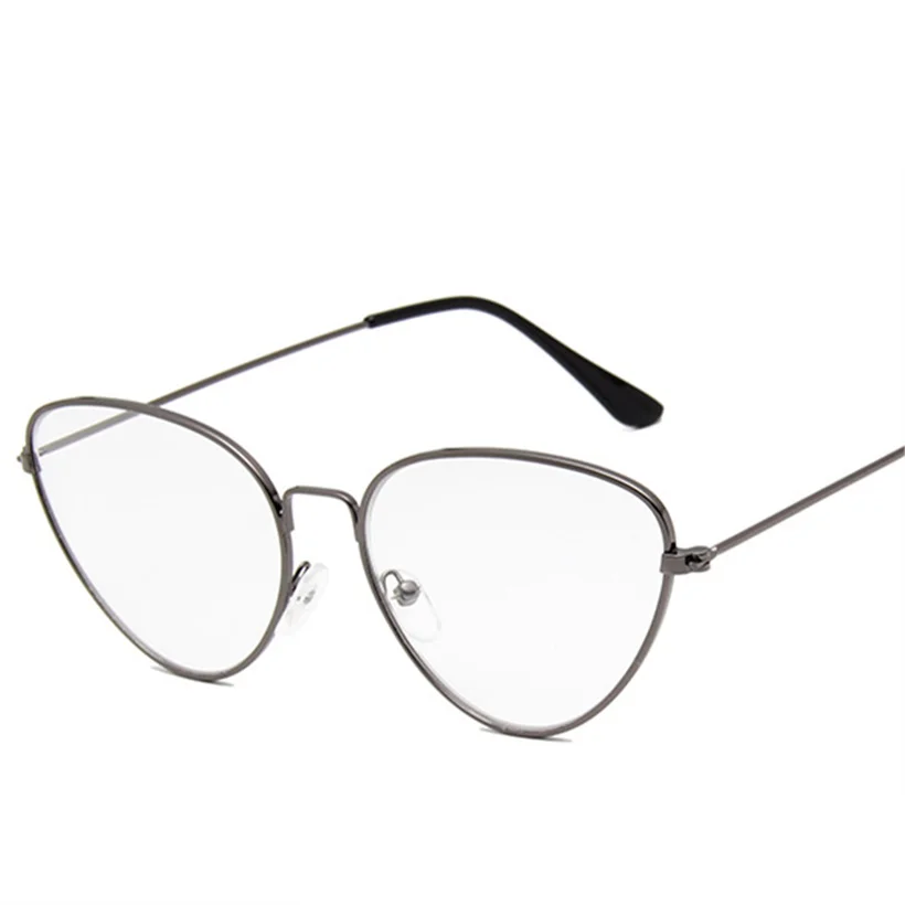 YOOSKE кошачий глаз винтажные очки оправа женские прозрачные очки в оправе брендовые дизайнерские оптические очки мужские оправа - Цвет оправы: Black