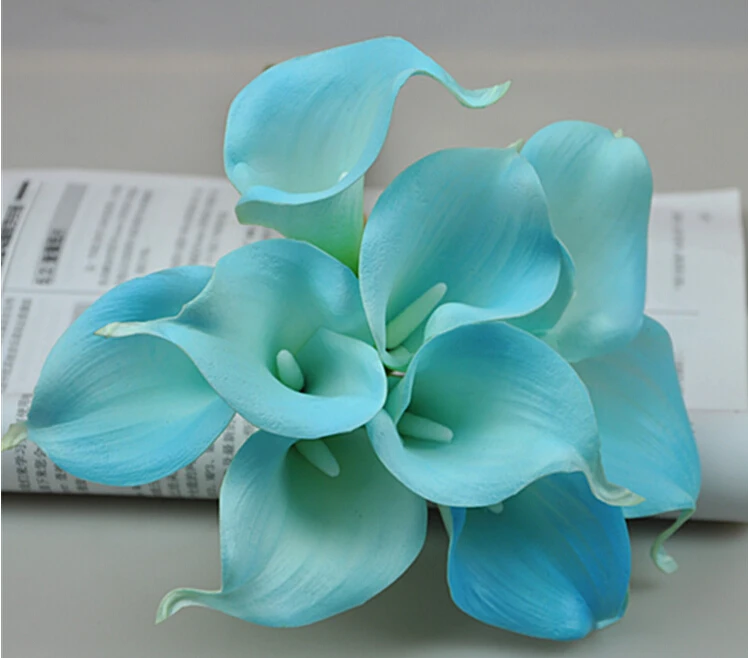 9 шт. Декоративный букет голубых лилий для бассейна|centerpieces for wedding receptions|decor