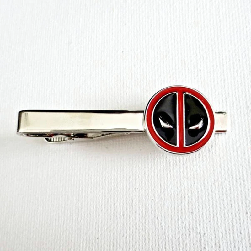 

Marvel Comics Deadpool Logo Tie Clips For Men Wedding Gift Boy Necktie Tie Bar Tie Clasp Money Clip Jewelry 30