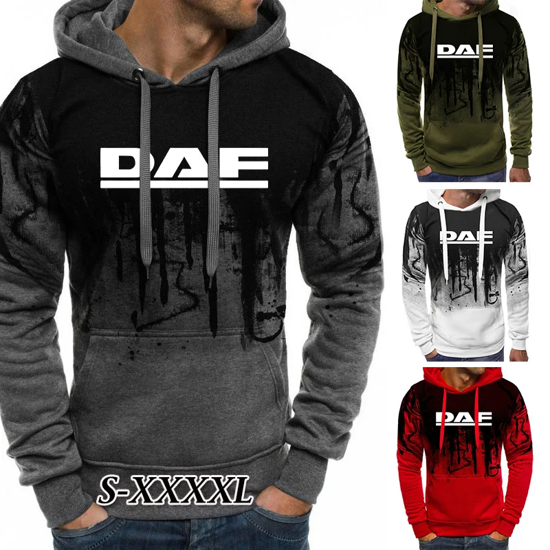 

English Alphabet DAF Pullover High Quality Print Camouflage Hoodies