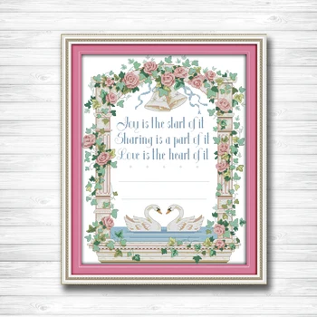 

Never to be parted Romantic love painting 14CT 11CT counted cross stitch kits embroidery set Needlework Set chinese cross stitch