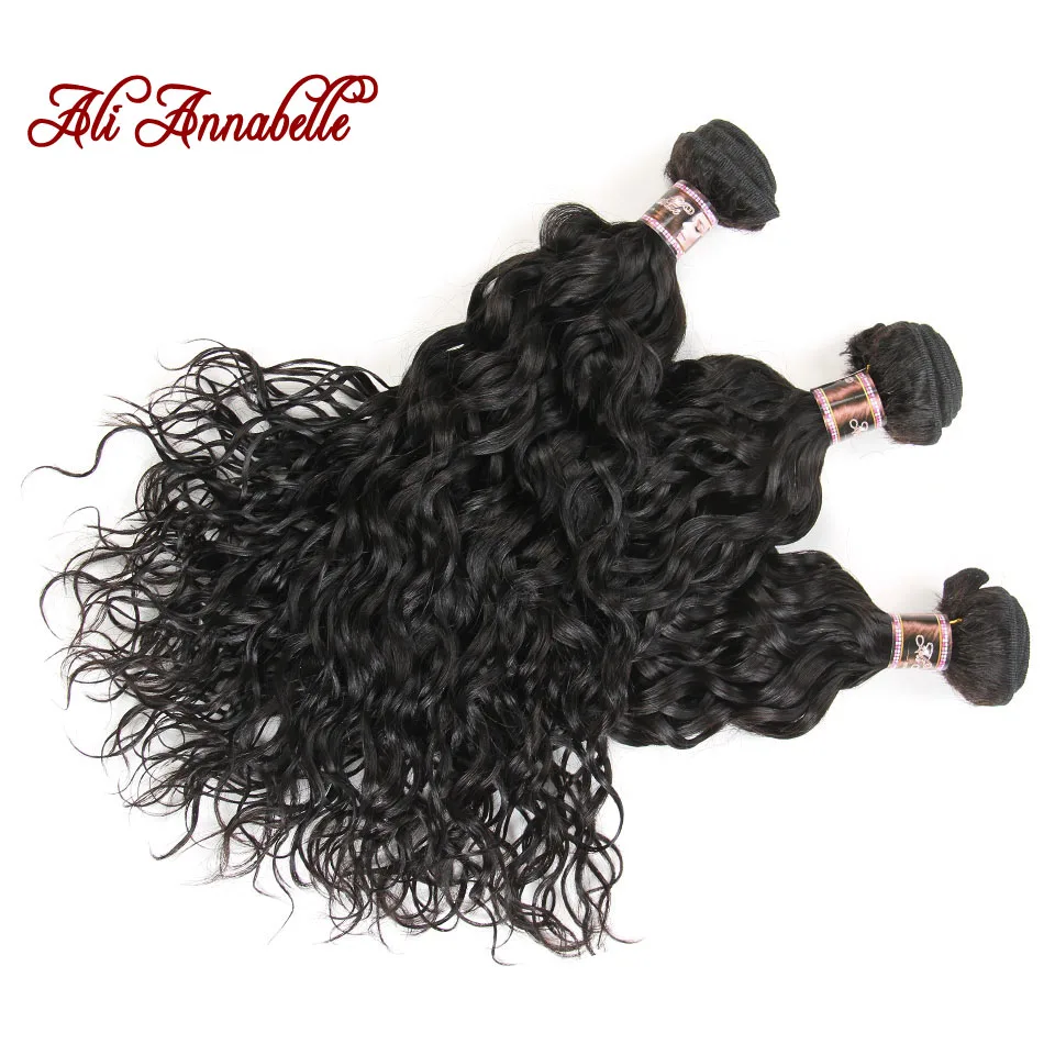 Ali Annabelle волосы малазийские натуральные волнистые волосы 3 шт человеческие волосы пучки волосы Remy удлинение натуральный цвет 12-26 дюймов