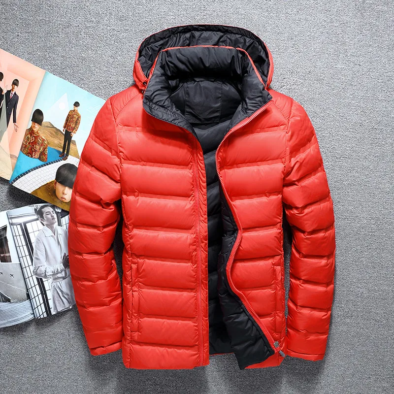 TEAEGG теплый повседневный мужской зимний пуховик короткие парки Hombre Invierno Chaqueta Plumas
