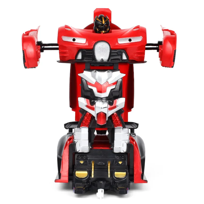 Automobile Form 2in1 RC Car Transformation Robots Models Remote Control Red Orange Changeable Robot Cars For Kids Toys Ct022