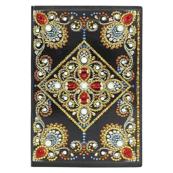 

DIY Mandala Special Shaped Diamond Painting 60 Pages A5 Notebook Diary Book for Students Children Shools