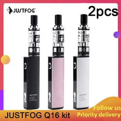 2 шт./лот Justfog Q16 Starter Kit с 900 mAh J-Легкий 9 аккумулятора новые электронные сигареты Vape ручка комплект с 1,9 мл Q16 сигареты