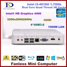 Intel i3 dual core quad threads Cloud computer mini pc nettop 2GB RAM 500GB HDD Wifi HDMI USB 3.0 VGA ports Windows 7 OS