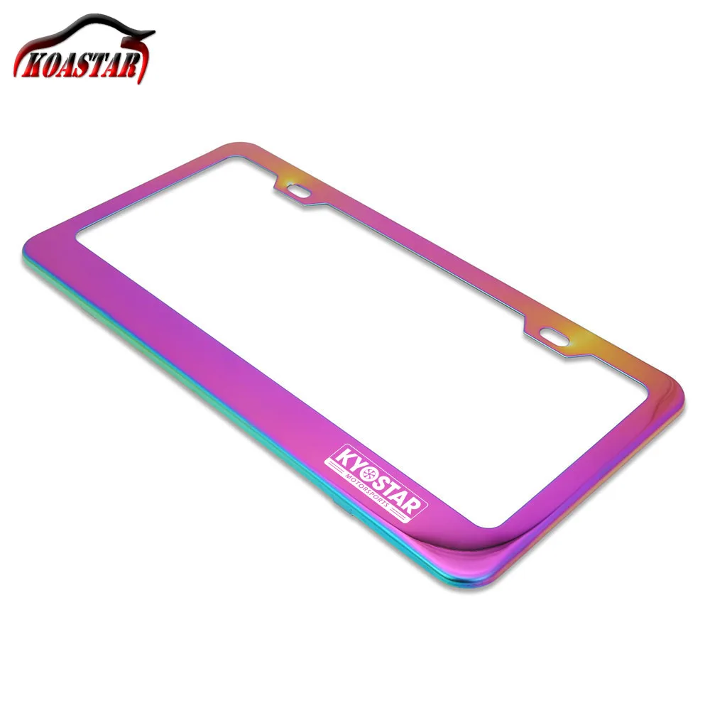 KD7047NE US stainless steel license plate frame Neochrome2