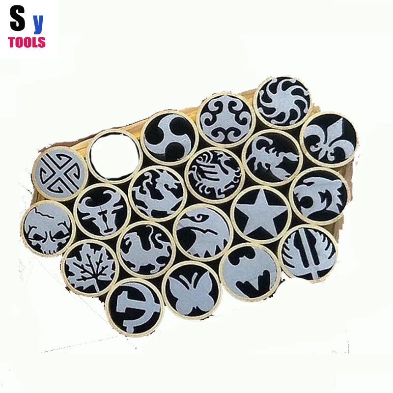 Diy Knife Mosaic rivets screw 8mm diameter Skeleton Maple Leaf Dragon Butterfly ect stailess steel + brass Tube Diy Knife Mosaic rivets screw 8mm diameter Skeleton Maple Leaf Dragon Butterfly ect stailess steel + brass Tube