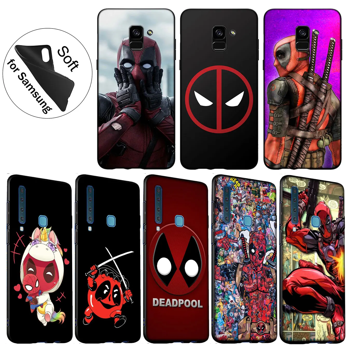 IYICAO Deadpool Marvel Мягкий силиконовый чехол для Samsung Galaxy A6 A9 A8 A7 2018 A3 A5 2016 2017 Note 9 8 10 Plus Lite |