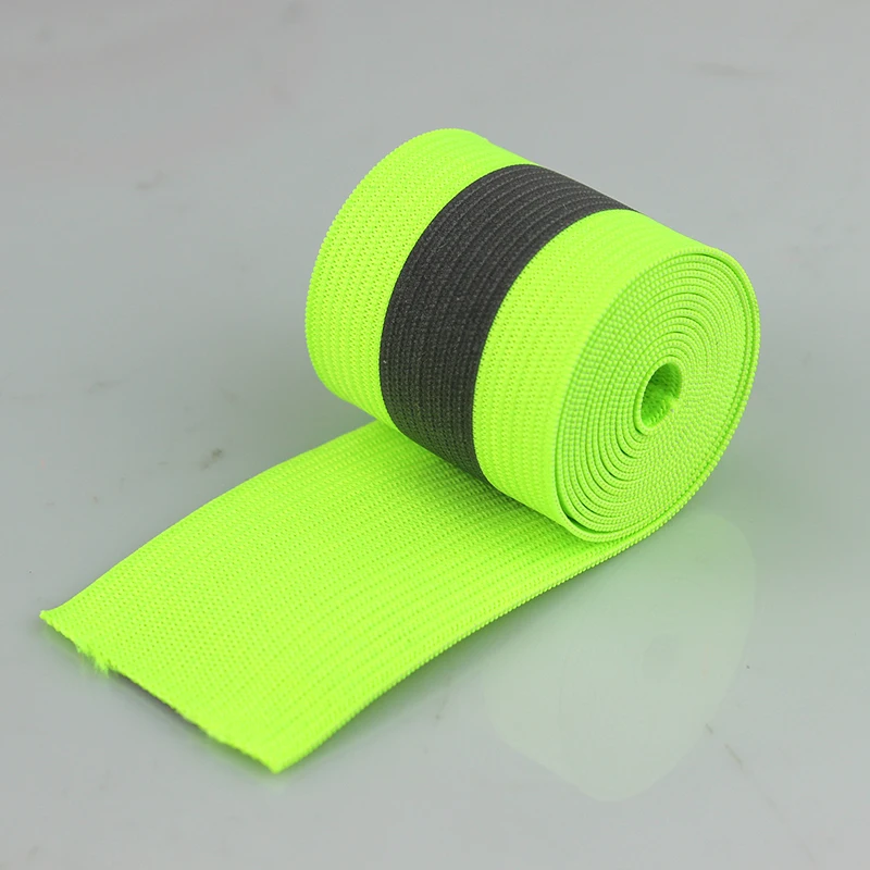 Green Reflective Elastic Tape Band Cord Belt Fabric Wide 40mmx15mm x