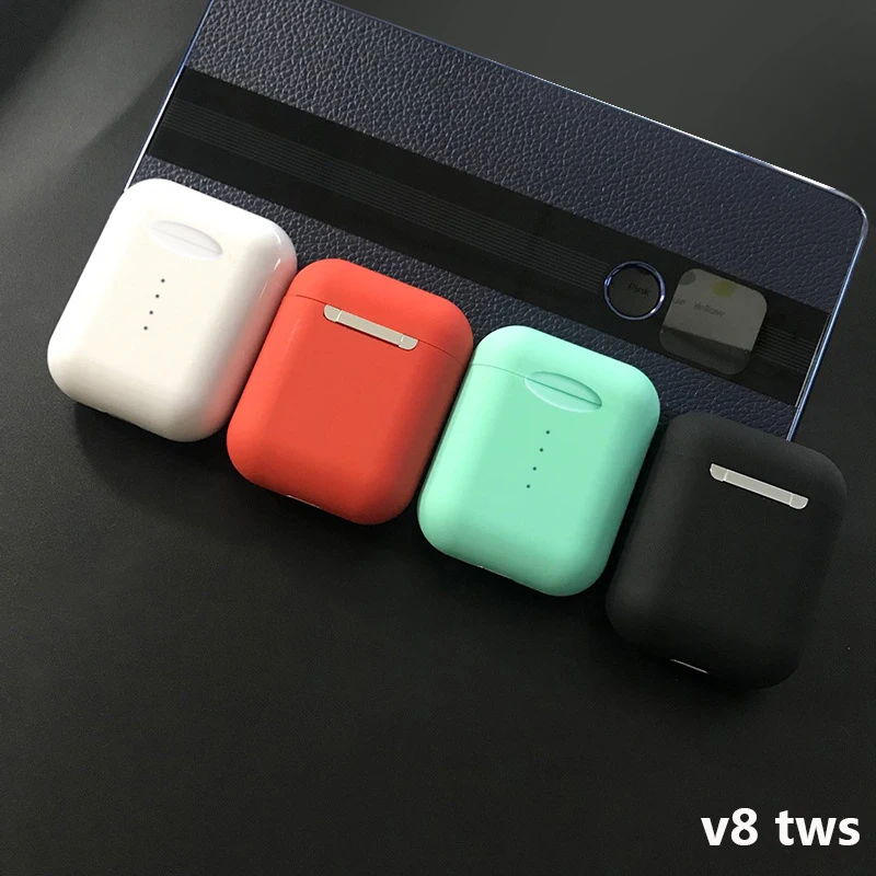 Сенсорные наушники Bluetooth pod беспроводные мини hifi стерео PK w1 чип i20 i30 i60 Оригинал V8