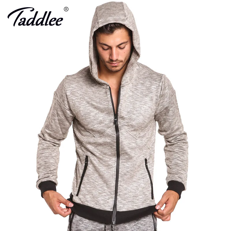 Taddlee Brand Long Sleeve Hoodies Men Active Stretch Cotton Jacket