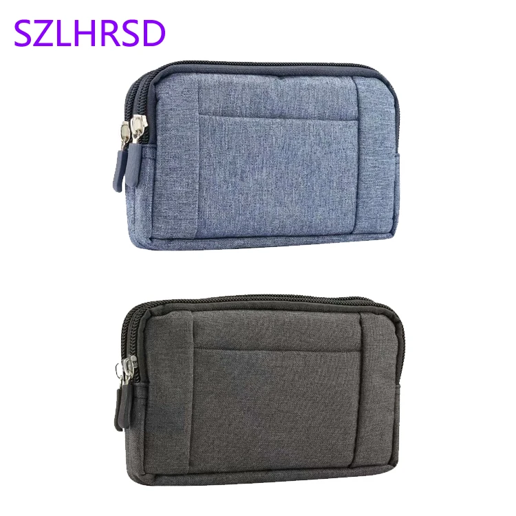 

New Universal Denim Leather Cell Phone Bag Belt Clip Pouch Waist Purse Case Cover For iPhone XR XSMAX 6s 8/7Plus S8 S9 NOTE9 P20