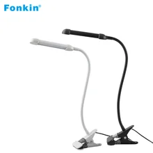

Fonkin LED Clip Usb Table Lamp Dimmable Gooseneck Flexible Stand Book Light For Desktop Office Study Desk Lamp 5V 6W Aluminum