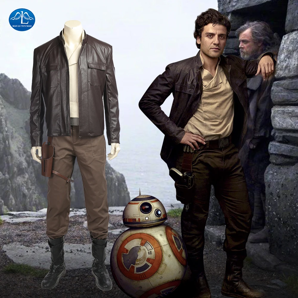 MANLUYUNXIAO Star Wars 8 Cosplay Costume Poe Dameron Cosplay Costume