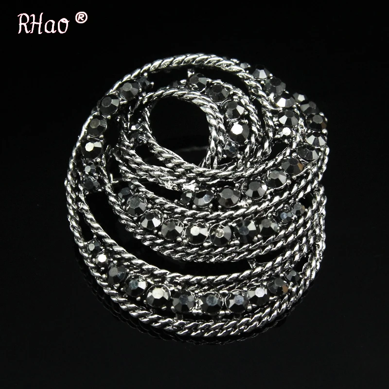 

RHao Vintage geometric brooches for Women and Men Coat Collar jewelry pins hijab pins scarf buckles wedding brooch gifts