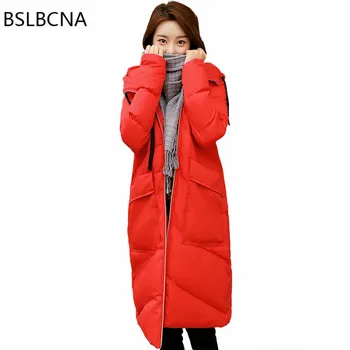 

Cotton Down Cothes Korean 2019 Thick Mid Length Cotton Padded Winter Coat Femme Casual Plus Size Loose Parka Women Clothing A367