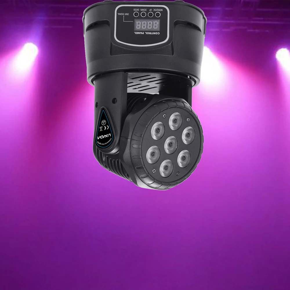 Tomshine для DJ Показать 7LED 105 W RGBW 9/14 канал Дискотека Вечерние огни DMX512 Мини вращающейся головкой сцена освещения лампы