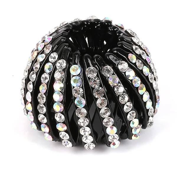 cute hair clips 1pc Korean Crystal Hair Claw For Women Ponytail Holder Ball Head Bun Maker Expanding Hair Clips Hairpins Hair Accessories 2021 headbands for women Hair Accessories